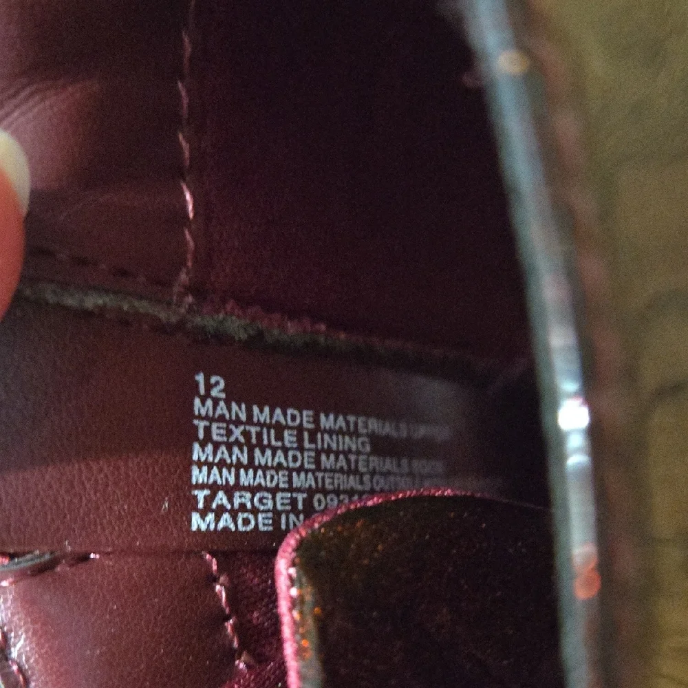 Target Burgundy Glitter Bow Ankle Boots - Picture 6 of 8